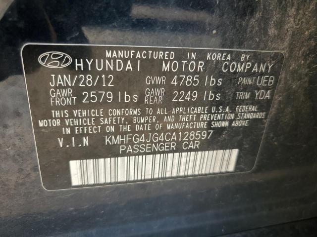 Photo 11 VIN: KMHFG4JG4CA128597 - HYUNDAI AZERA GLS 