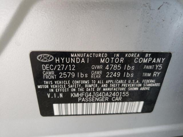 Photo 9 VIN: KMHFG4JG4DA240155 - HYUNDAI AZERA 