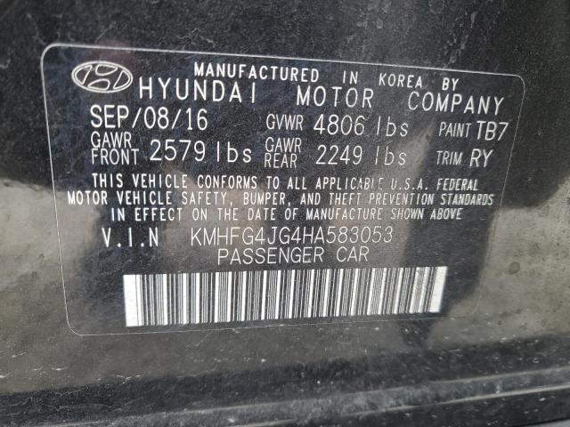 Photo 11 VIN: KMHFG4JG4HA583053 - HYUNDAI AZERA 