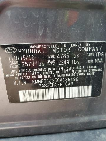 Photo 11 VIN: KMHFG4JG5CA136496 - HYUNDAI AZERA 