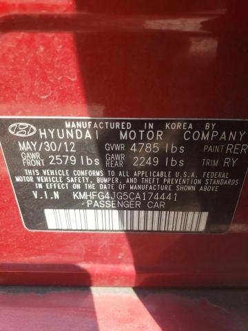 Photo 9 VIN: KMHFG4JG5CA174441 - HYUNDAI AZERA GLS 