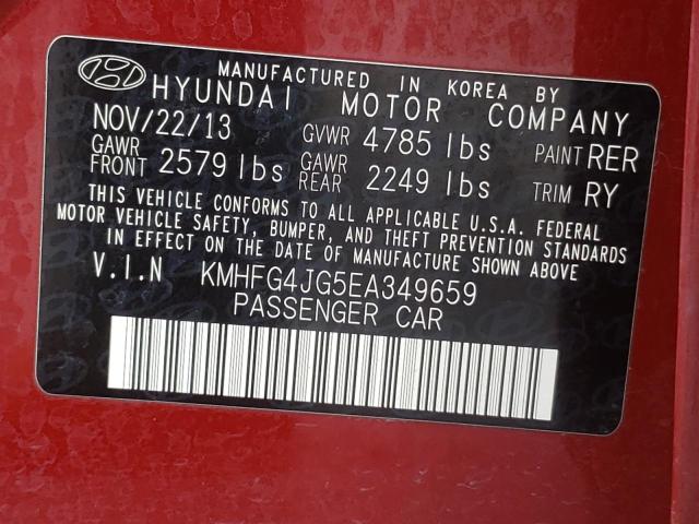 Photo 9 VIN: KMHFG4JG5EA349659 - HYUNDAI AZERA 