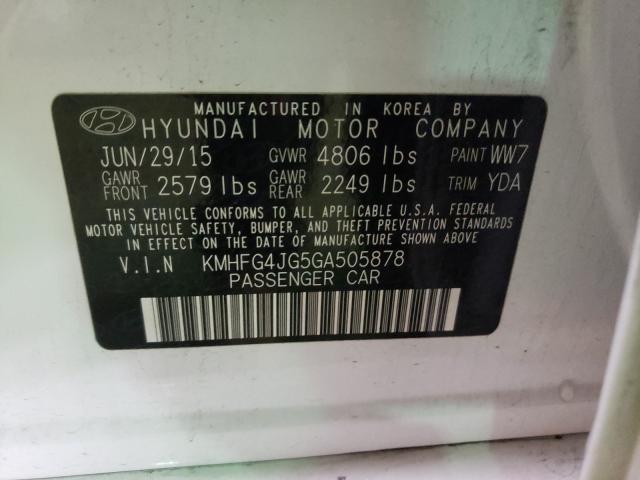 Photo 9 VIN: KMHFG4JG5GA505878 - HYUNDAI AZERA 