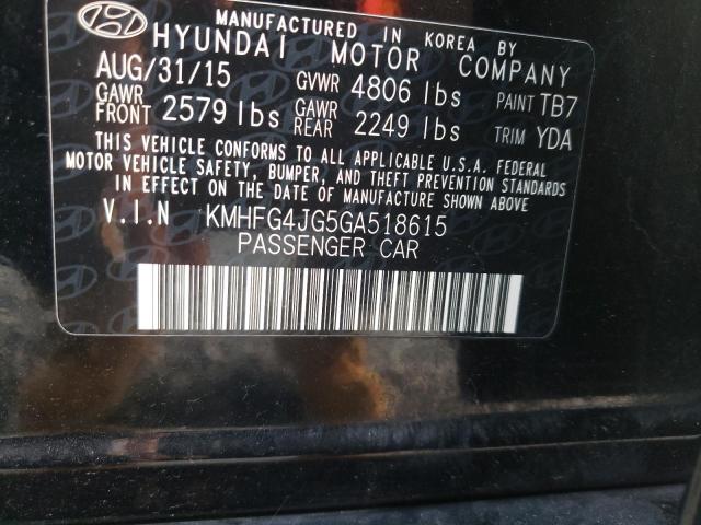 Photo 11 VIN: KMHFG4JG5GA518615 - HYUNDAI AZERA 