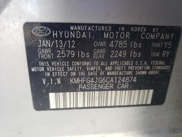 Photo 9 VIN: KMHFG4JG6CA124874 - HYUNDAI AZERA GLS 