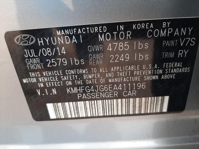 Photo 9 VIN: KMHFG4JG6EA411196 - HYUNDAI AZERA 