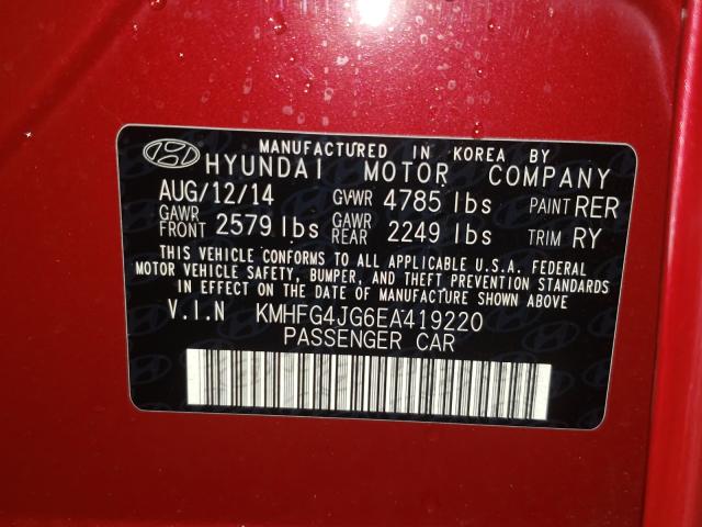 Photo 9 VIN: KMHFG4JG6EA419220 - HYUNDAI AZERA 