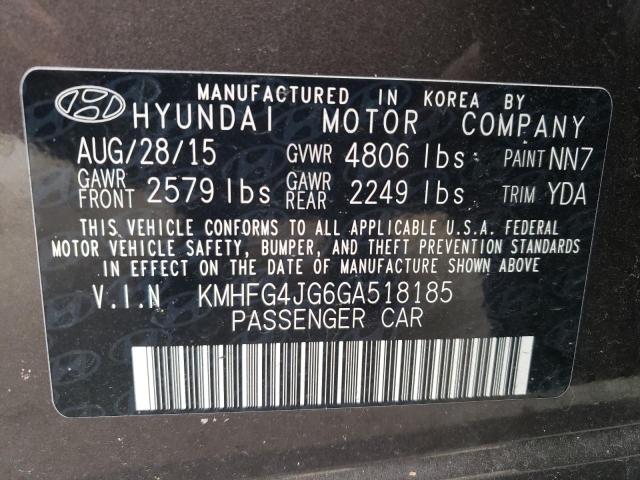 Photo 12 VIN: KMHFG4JG6GA518185 - HYUNDAI AZERA 