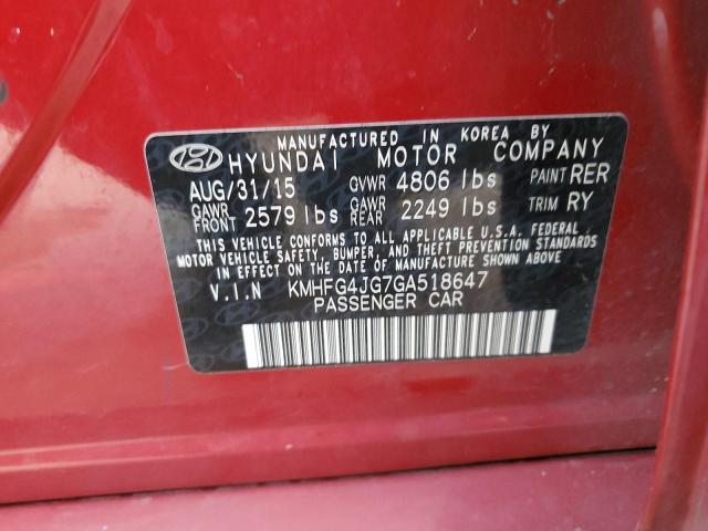 Photo 11 VIN: KMHFG4JG7GA518647 - HYUNDAI AZERA 