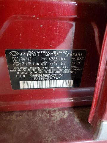 Photo 11 VIN: KMHFG4JG8DA231751 - HYUNDAI AZERA 