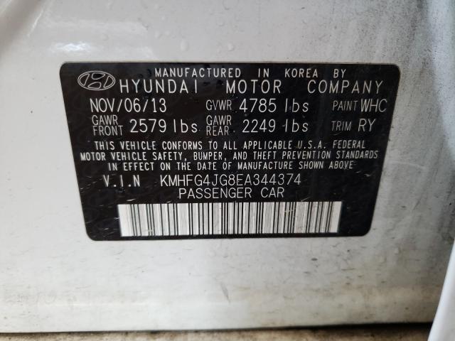 Photo 9 VIN: KMHFG4JG8EA344374 - HYUNDAI AZERA 