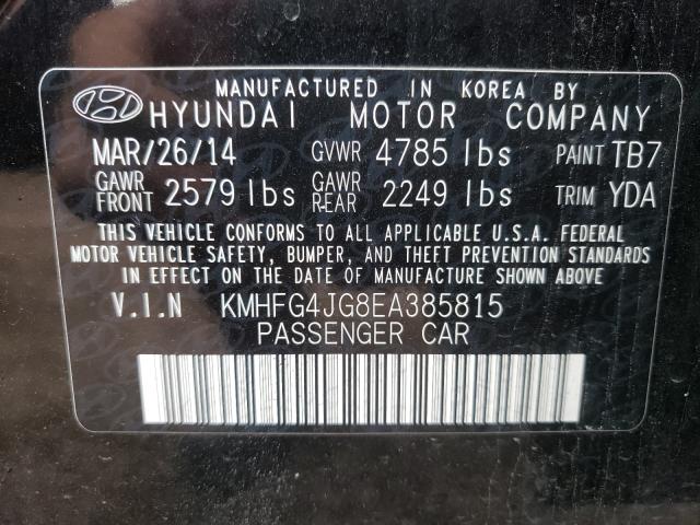 Photo 9 VIN: KMHFG4JG8EA385815 - HYUNDAI AZERA 