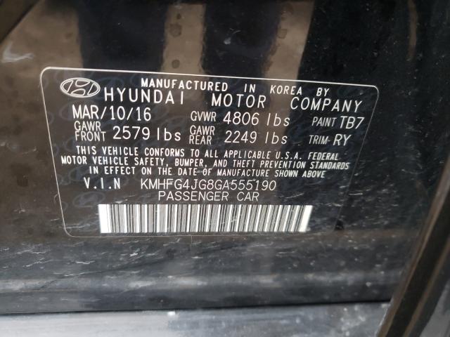 Photo 9 VIN: KMHFG4JG8GA555190 - HYUNDAI AZERA 