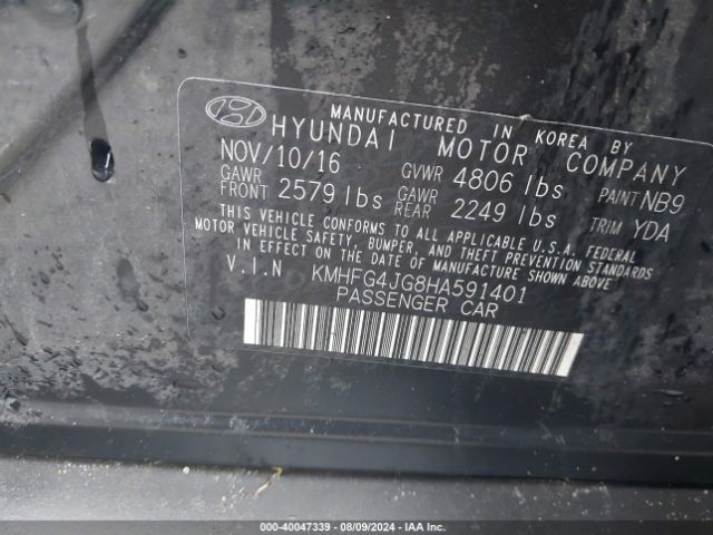 Photo 8 VIN: KMHFG4JG8HA591401 - HYUNDAI AZERA 