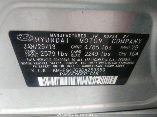 Photo 8 VIN: KMHFG4JG9DA253659 - HYUNDAI AZERA 