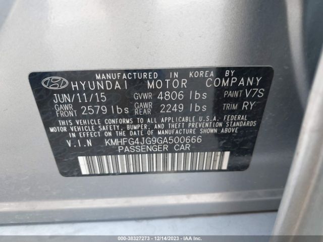 Photo 8 VIN: KMHFG4JG9GA500666 - HYUNDAI AZERA 