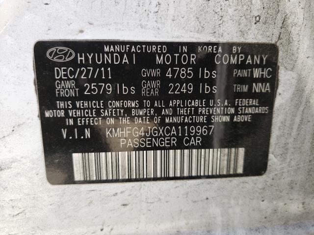 Photo 9 VIN: KMHFG4JGXCA119967 - HYUNDAI AZERA GLS 