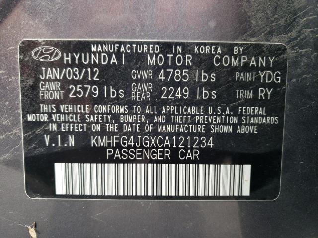 Photo 11 VIN: KMHFG4JGXCA121234 - HYUNDAI AZERA GLS 