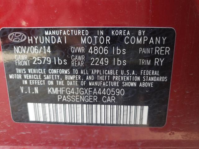 Photo 9 VIN: KMHFG4JGXFA440590 - HYUNDAI AZERA 