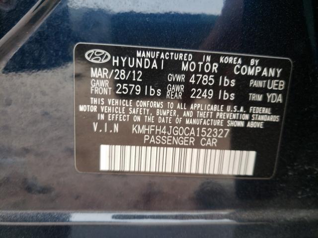 Photo 9 VIN: KMHFH4JG0CA152327 - HYUNDAI AZERA GLS 