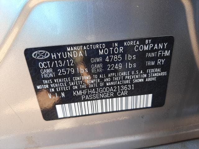 Photo 9 VIN: KMHFH4JG0DA213631 - HYUNDAI AZERA GLS 