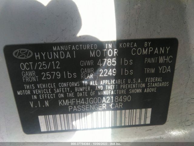 Photo 8 VIN: KMHFH4JG0DA218490 - HYUNDAI AZERA 