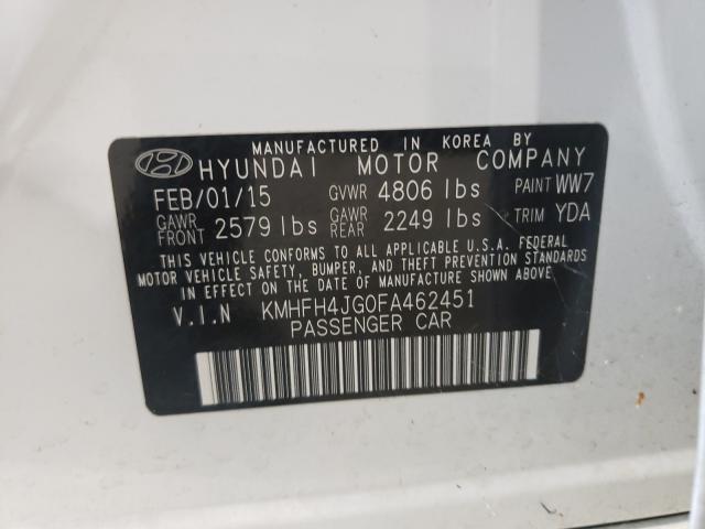 Photo 9 VIN: KMHFH4JG0FA462451 - HYUNDAI AZERA LIMI 