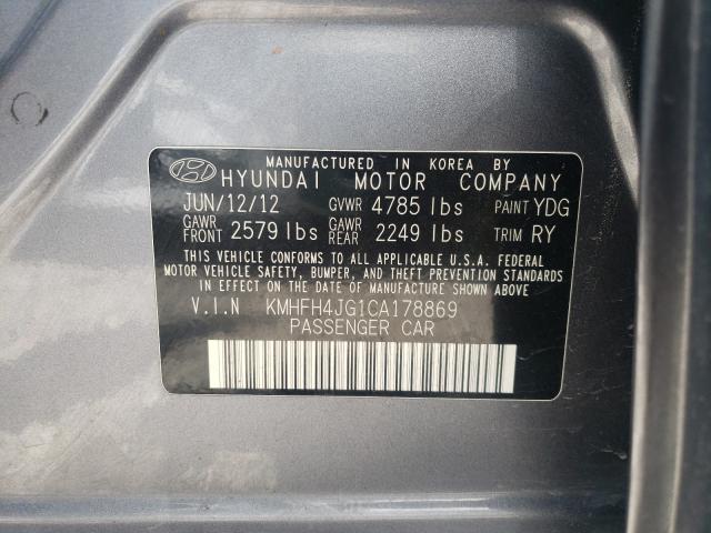 Photo 9 VIN: KMHFH4JG1CA178869 - HYUNDAI AZERA GLS 