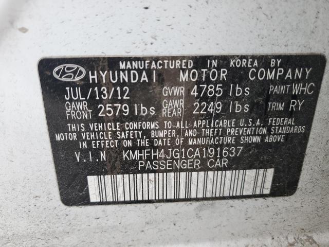 Photo 11 VIN: KMHFH4JG1CA191637 - HYUNDAI AZERA 