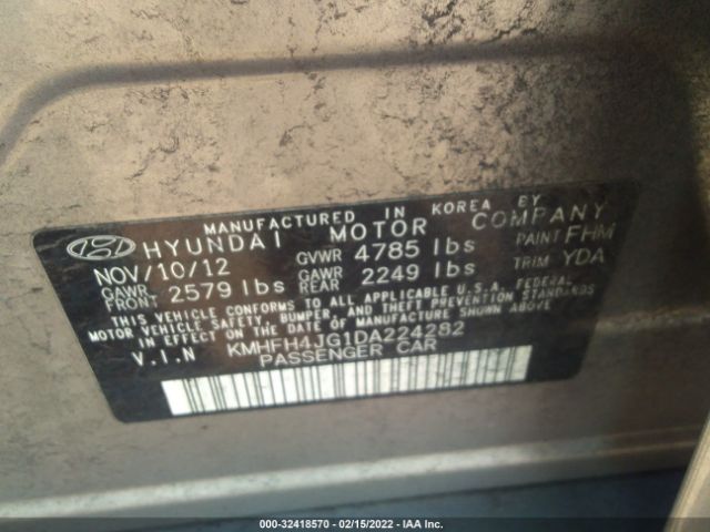 Photo 8 VIN: KMHFH4JG1DA224282 - HYUNDAI AZERA 