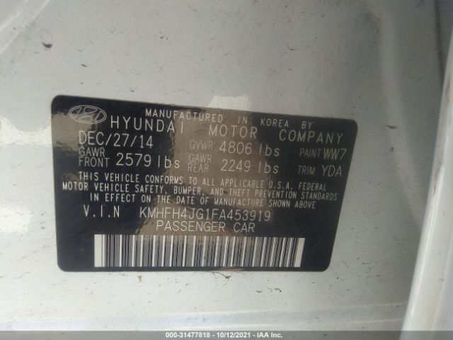 Photo 8 VIN: KMHFH4JG1FA453919 - HYUNDAI AZERA 