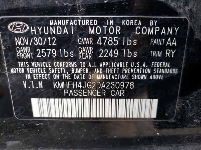 Photo 9 VIN: KMHFH4JG2DA230978 - HYUNDAI AZERA GLS 