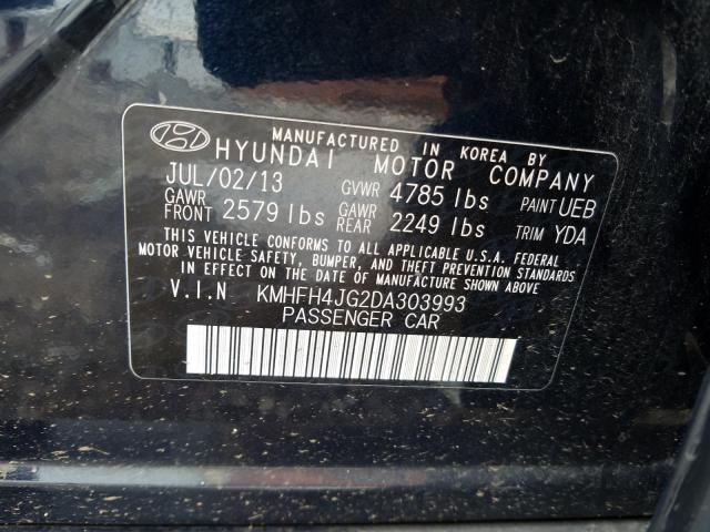 Photo 9 VIN: KMHFH4JG2DA303993 - HYUNDAI AZERA GLS 