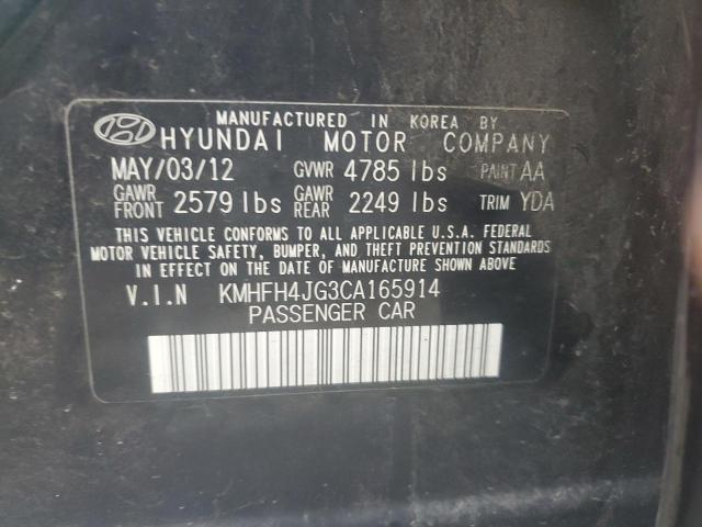 Photo 12 VIN: KMHFH4JG3CA165914 - HYUNDAI AZERA GLS 