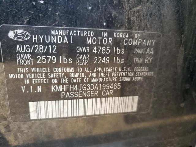 Photo 11 VIN: KMHFH4JG3DA199465 - HYUNDAI AZERA GLS 