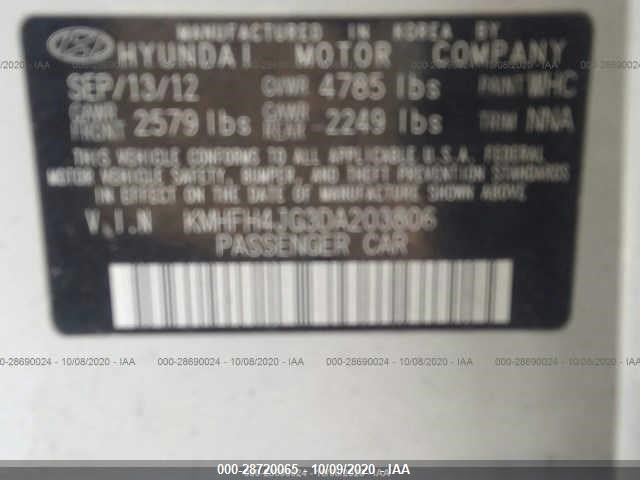 Photo 8 VIN: KMHFH4JG3DA203806 - HYUNDAI AZERA 