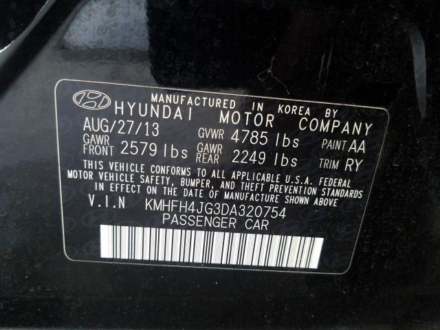 Photo 9 VIN: KMHFH4JG3DA320754 - HYUNDAI AZERA GLS 