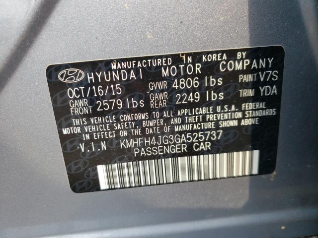 Photo 9 VIN: KMHFH4JG3GA525737 - HYUNDAI AZERA LIMI 