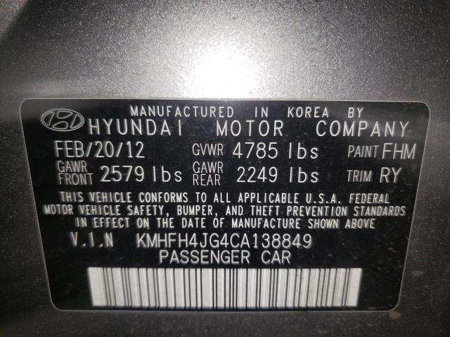 Photo 9 VIN: KMHFH4JG4CA138849 - HYUNDAI AZERA GLS 