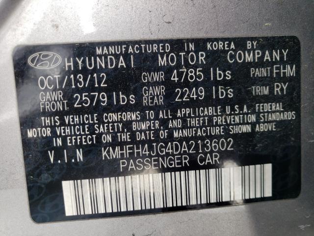 Photo 9 VIN: KMHFH4JG4DA213602 - HYUNDAI AZERA GLS 