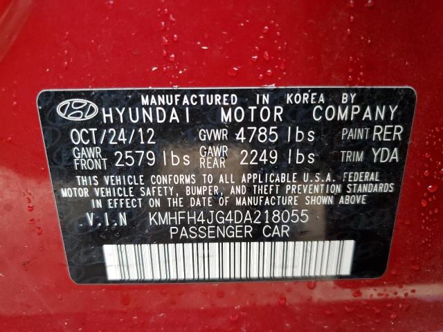 Photo 9 VIN: KMHFH4JG4DA218055 - HYUNDAI AZERA GLS 