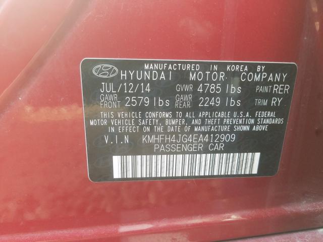 Photo 9 VIN: KMHFH4JG4EA412909 - HYUNDAI AZERA GLS 