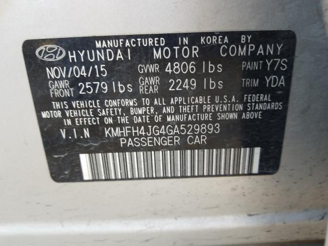 Photo 9 VIN: KMHFH4JG4GA529893 - HYUNDAI AZERA LIMI 