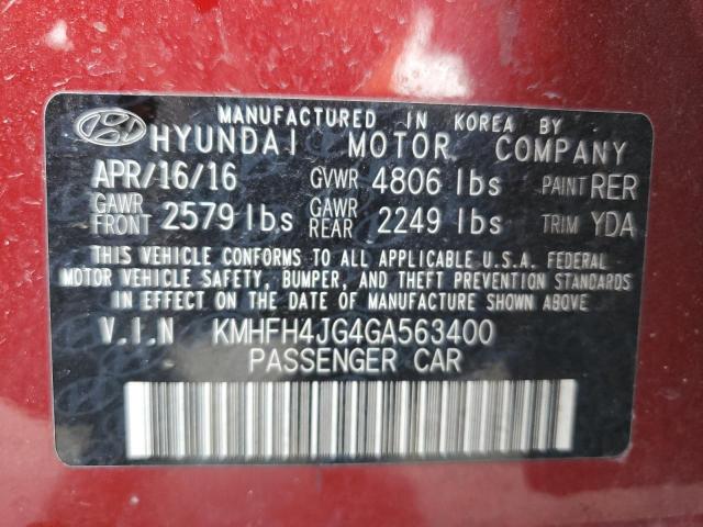 Photo 12 VIN: KMHFH4JG4GA563400 - HYUNDAI AZERA 