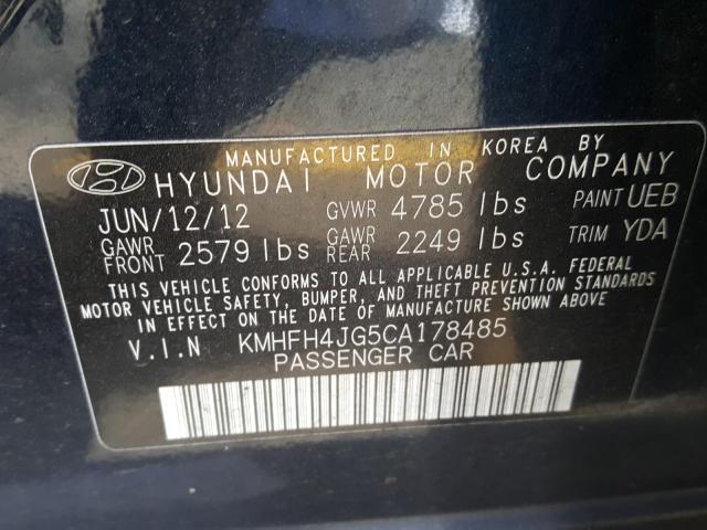 Photo 9 VIN: KMHFH4JG5CA178485 - HYUNDAI AZERA GLS 