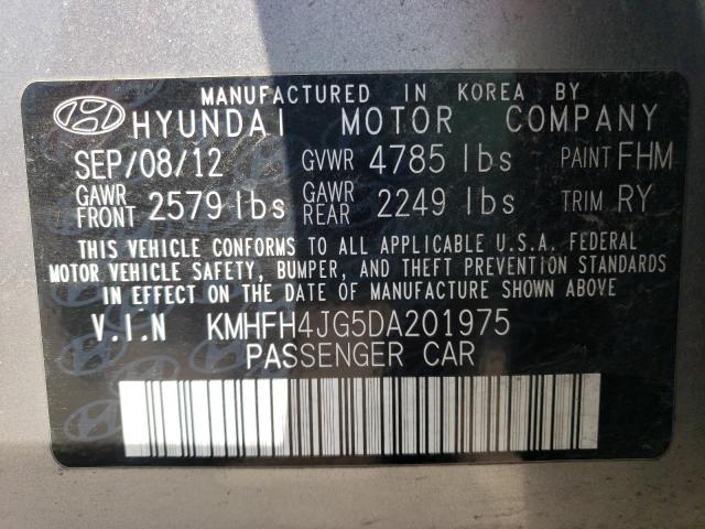 Photo 9 VIN: KMHFH4JG5DA201975 - HYUNDAI AZERA GLS 