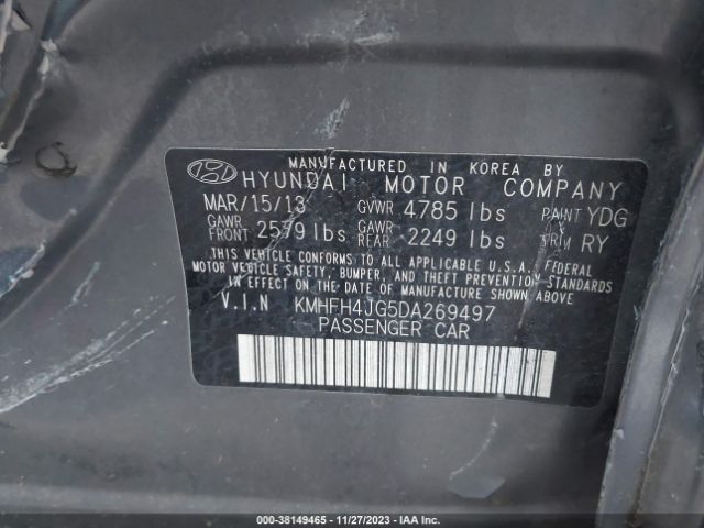 Photo 8 VIN: KMHFH4JG5DA269497 - HYUNDAI AZERA 