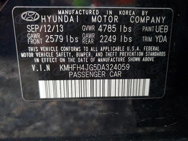 Photo 9 VIN: KMHFH4JG5DA324059 - HYUNDAI AZERA GLS 