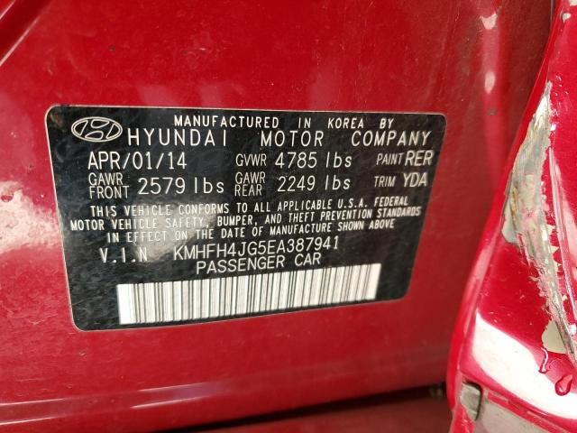 Photo 11 VIN: KMHFH4JG5EA387941 - HYUNDAI AZERA 