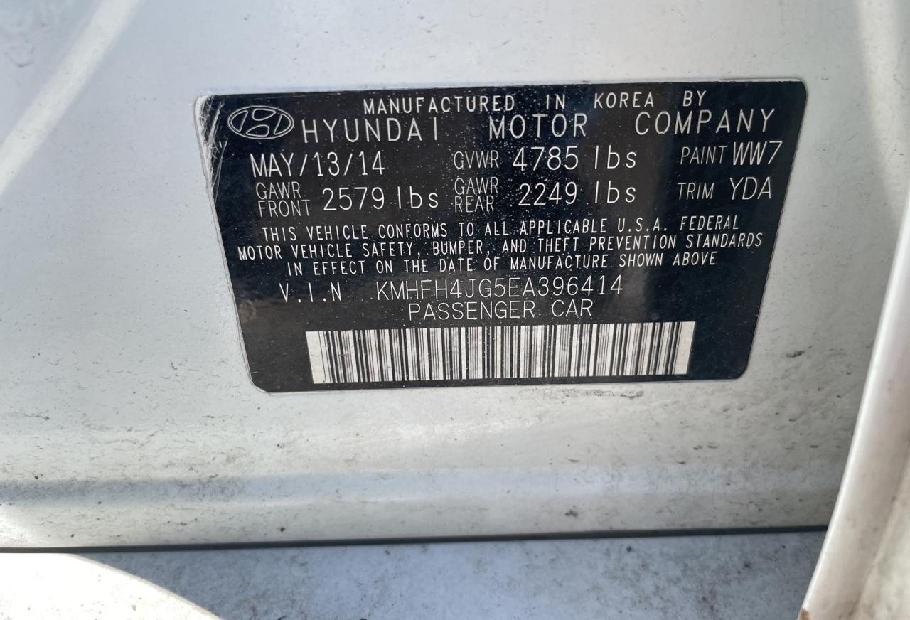 Photo 9 VIN: KMHFH4JG5EA396414 - HYUNDAI AZERA 